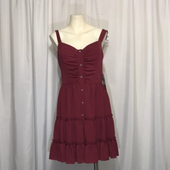 NWT Honey and Rosie Ruffled Tier Mini Dress Size Medium - Picture 3 of 14